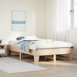 Bed Frame without Mattress 120x190 cm Small Double Solid Wood Pine 855373