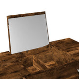 Dressing Table with Mirror Smoked Oak 100x45x76 cm 840699