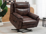 Faux Leather 70&deg Electric Riser Recliner Chair, Dark Brown T3398P343499