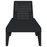 Sun Lounger Anthracite Polypropylene 186x60x29 cm 364221