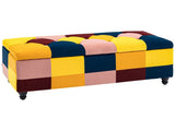 114 x 47 x 47cm Velvet Storage Ottoman, Button-tufted Footstool Box, Toy Chest with Lid for Living T3398P328282