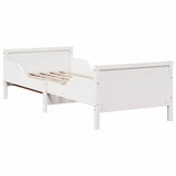 Bed Frame with Mattress White 80 x 200 cm Solid Pine Wood 3385944
