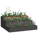 Garden Planter Black 90 x 90 x 35 cm Cold-rolled Steel 865834