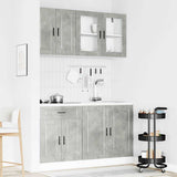 4 Piece Kitchen Cabinet Set Porto Concrete Grey Engineered Wood 3314875