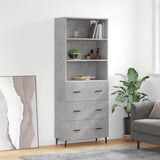 Highboard Concrete Grey 69.5x34x180 cm Engineered Wood 3189401