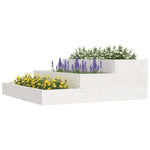 ZNTS Planter White 78x78x27 cm Solid Wood Pine 823907