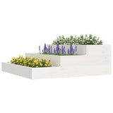 ZNTS Planter White 78x78x27 cm Solid Wood Pine 823907