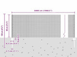 Welded Wire Fence with Posts 50 x 0.8 m PVC-Coated Steel Green 3336510