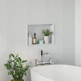 Shower Niche White 45 x 30 x 9.5 cm Stainless Steel 42012670