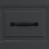 Drawer Cabinet Black 33 x 34.5 x 87 cm Engineered Wood 895766