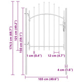 Garden Gate Woerden Steel 1x1.25 m White 143064