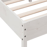 Bed Frame without Mattress White 90x200 cm Solid Wood Pine 842763