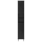 Bathroom Cabinet with Open Shelf HAARLEM Black 30 x 31 x 190 cm 896816