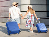 Stylish 5-Piece ABS Luggage Set with Diamond Pattern & Non-TSA Locks 64747502