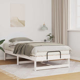 Bed Frame White 90 x 190 cm Solid Pine Wood 873152