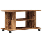 ZNTS TV Cabinet with Castors Old Wood 80x40x45 cm Engineered Wood 855790