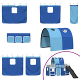 Kids'Loft Bed Frame White and Blue 75 x 190 cm Metal 42020857