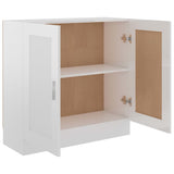 Book Cabinet High Gloss White 82.5x30.5x80 cm Engineered Wood 802711