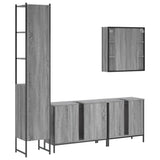 4 Piece Bathroom Cabinet Set Grey Sonoma Engineered Wood 3214753