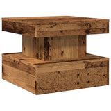 ZNTS Coffee Table with LED Lights Old Wood 50x50x40 cm 857712