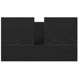 Bathroom Basin Cabinet with Drawers Black Oak 60x34.5x60 cm 861882