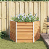 Raised Garden Bed Light Brown 129 x 129 x 77 cm 42017322