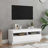TV Cabinet with LED Lights White 100x35x40 cm 804454