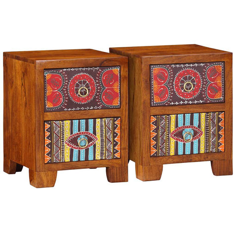 ZNTS Bedside Cabinet 2 pcs 35x35x45 cm Solid Wood Acacia 4016493