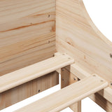 Bookcase Bed without Mattress 150x200 cm King Size Solid Wood 3323803