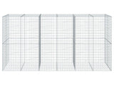 Gabion Basket with Cover 300x100x200 cm Galvanised Iron 3295229