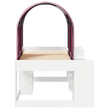 Bed with Tunnel with Shelf 3 pcs White and Red Engineered Wood 3423501