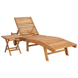 Sun Lounger 2 pcs Brown Solid Teak Wood 42032682