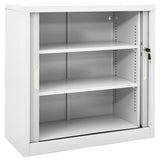 Sliding Door Cabinet Grey 90x40x90 cm Steel 336430