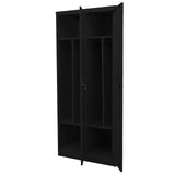 335968 Wardrobe Black 80x50x180 cm Steel