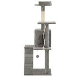 ZNTS Cat Tree with Sisal Scratching Posts 120 cm Grey 170590