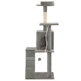 ZNTS Cat Tree with Sisal Scratching Posts 120 cm Grey 170590
