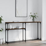Console Table Brown Oak 145x22.5x75 cm Engineered Wood 834099