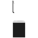 Bathroom Furniture Set Black Engineered Wood 3070866