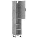 Highboard Concrete Grey 34.5x34x180 cm Engineered Wood 3199005