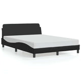 Bed Frame "Dover" Black 137x190 cm Faux Leather 373285