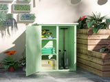 Wooden Small Shed, Garden Storage Shed with Shelves and Bolt Latch, 75L x 56W x115H cm, Green T3398P315348