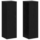 Plant Stand 2 pcs Black Oak 25 x 25 x 80 cm Engineered Wood 869234