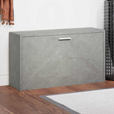 Shoe Bench Concrete Grey 80x24x45 cm Engineered Wood 342642