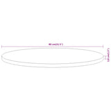 Table Top 80x3.8 cm Round Solid Wood Acacia 370055