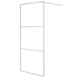 Walk-in Shower Wall Silver 90x195 cm Clear ESG Glass 152116