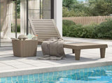 Sun Lounger Light brown Polypropylene 155x58x83 cm 364147