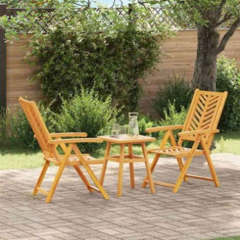 Garden Bistro Set Brown Solid acacia wood 3154120