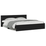 Bed Frame Black Engineered wood Super King Bed Frame 3207589