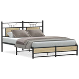 Bed Frame without Mattress Sonoma Oak 137x190 cm Engineered Wood 4106961