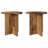 Side Table 2 pcs Old Wood 39 x 38 cm Engineered Wood 8001094